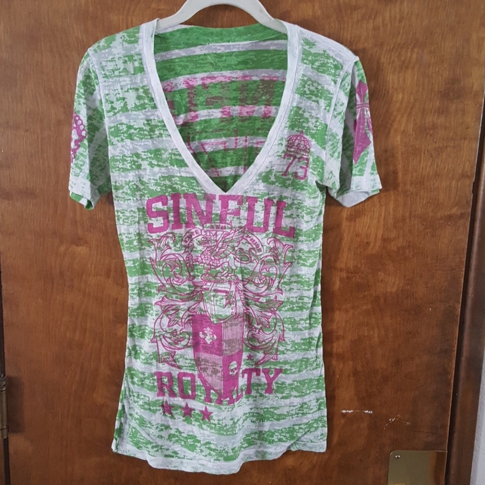 Affliction Womans Sinful Royalty Love & Pride Tee